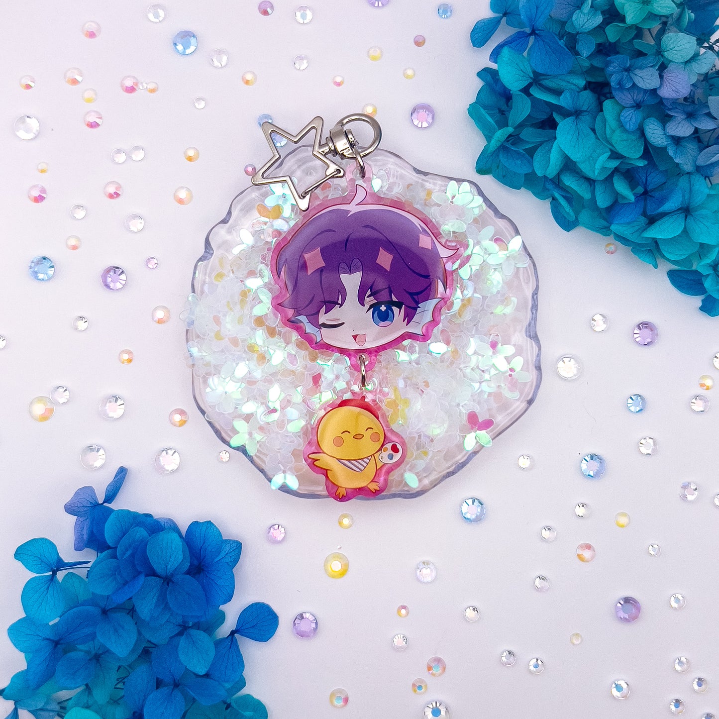 Love and Deepspace Link Epoxy Colored Acrylic Charms