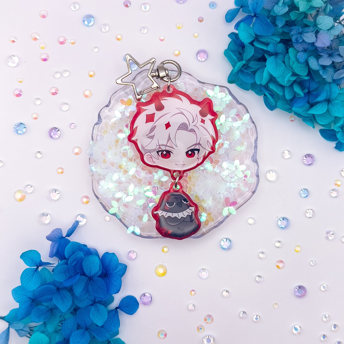 Love and Deepspace Link Epoxy Colored Acrylic Charms