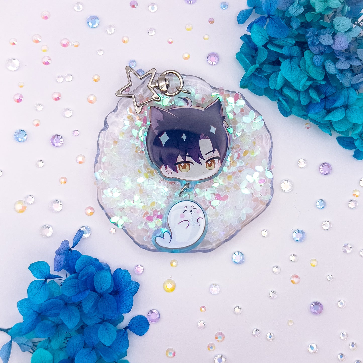 Love and Deepspace Link Epoxy Colored Acrylic Charms