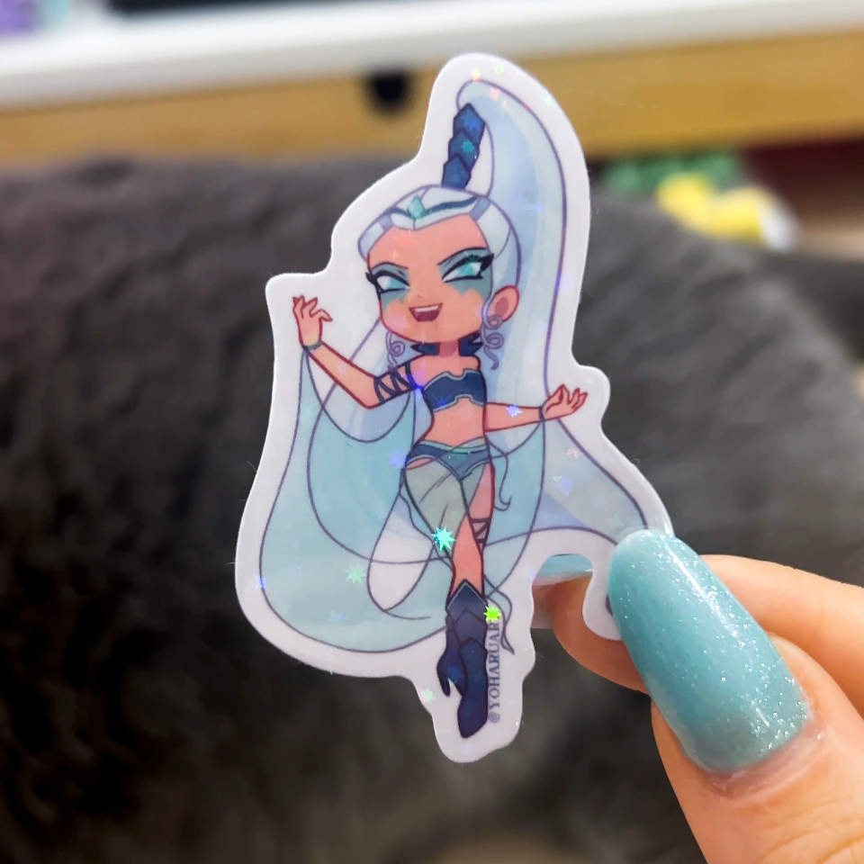 Chibi Winx/Trix Holographic Stars Stickers