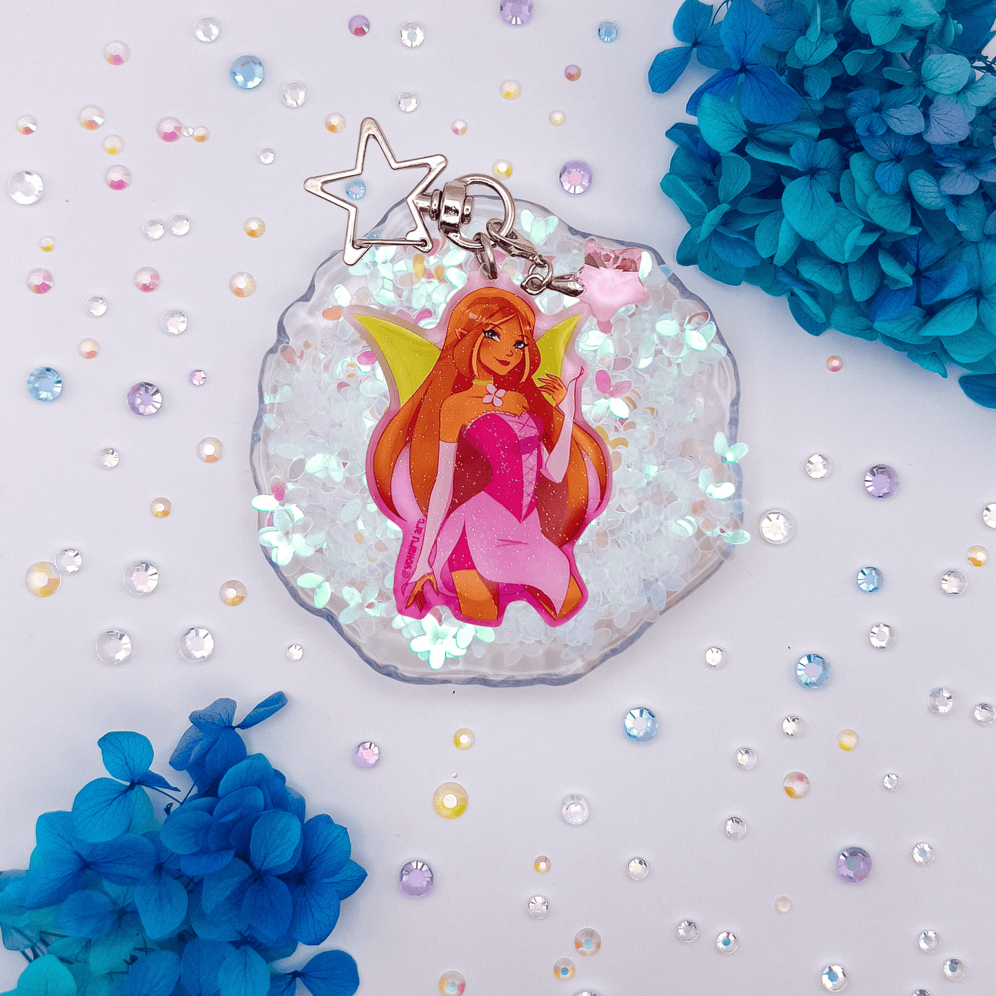 Magic Winx Glitter Epoxy Colored Acrylic Charms