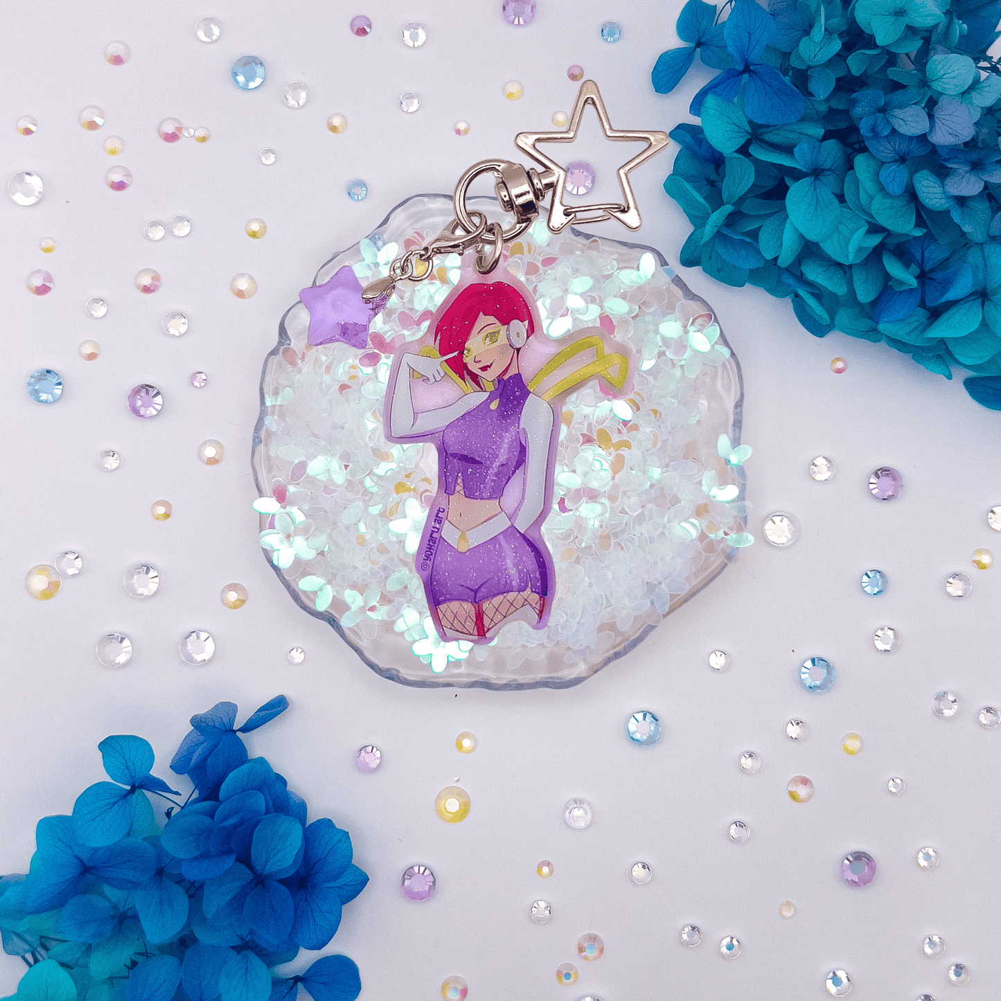 Magic Winx Glitter Epoxy Colored Acrylic Charms