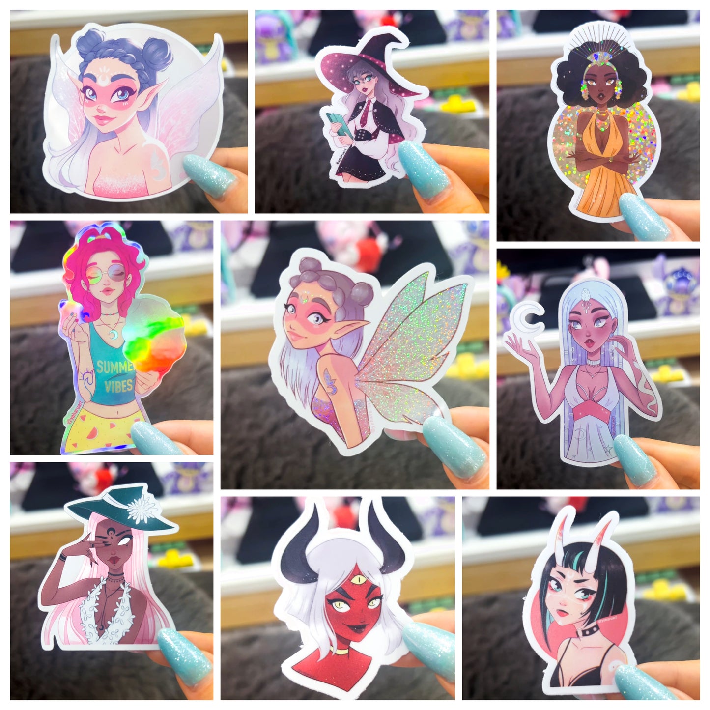 Original Characters Mixed Effects Stickers