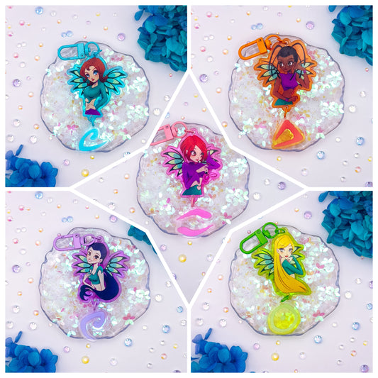 W.I.T.C.H. Link Colored Acrylic Charm