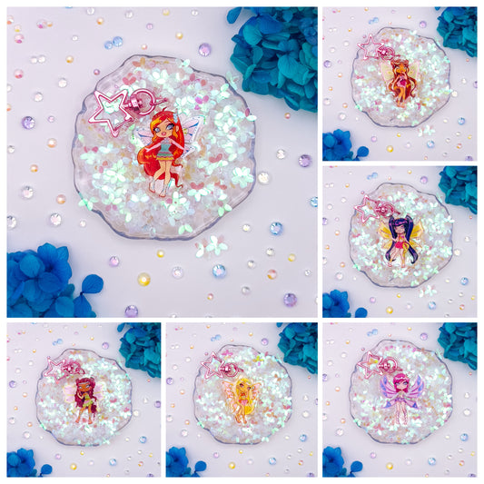 Enchantix Winx Club Glitter Epoxy Acrylic Charms
