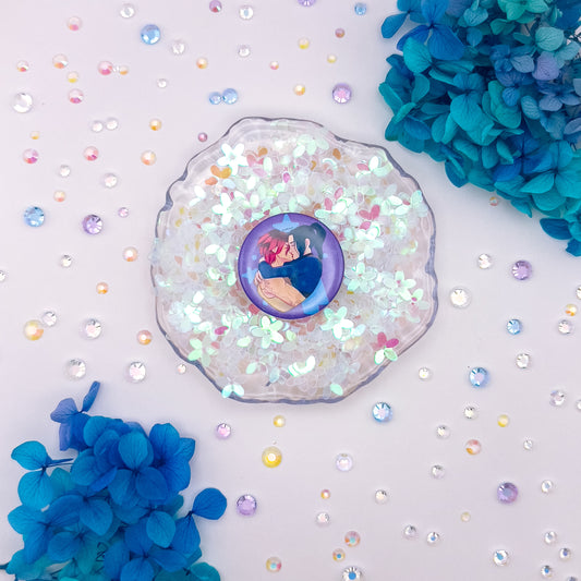 CaitVi Holographic Stars Button Pin