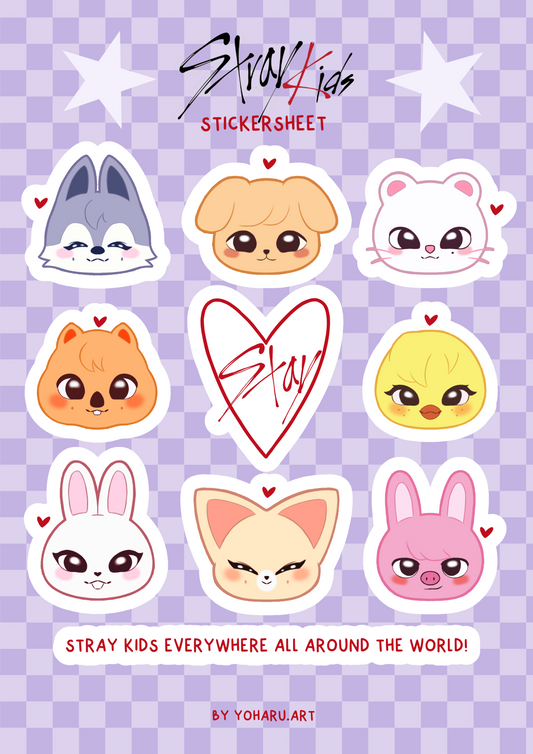 Stray Kids SKZOO Glittery Stickersheet
